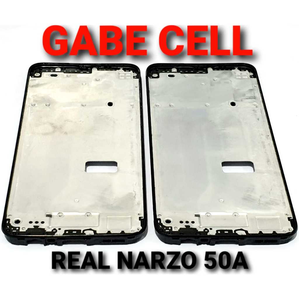 FRAME MIDDLE/DUDUKAN LCD R*ALM* NARZO 50A BLACK