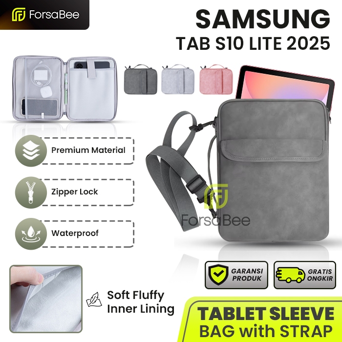 FORSABEE - Tas Selempang untuk Samsung Galaxy Tab S10 Lite 10.9 / S10 FE Plus 13.1 / S10+ 12.4 Inch 