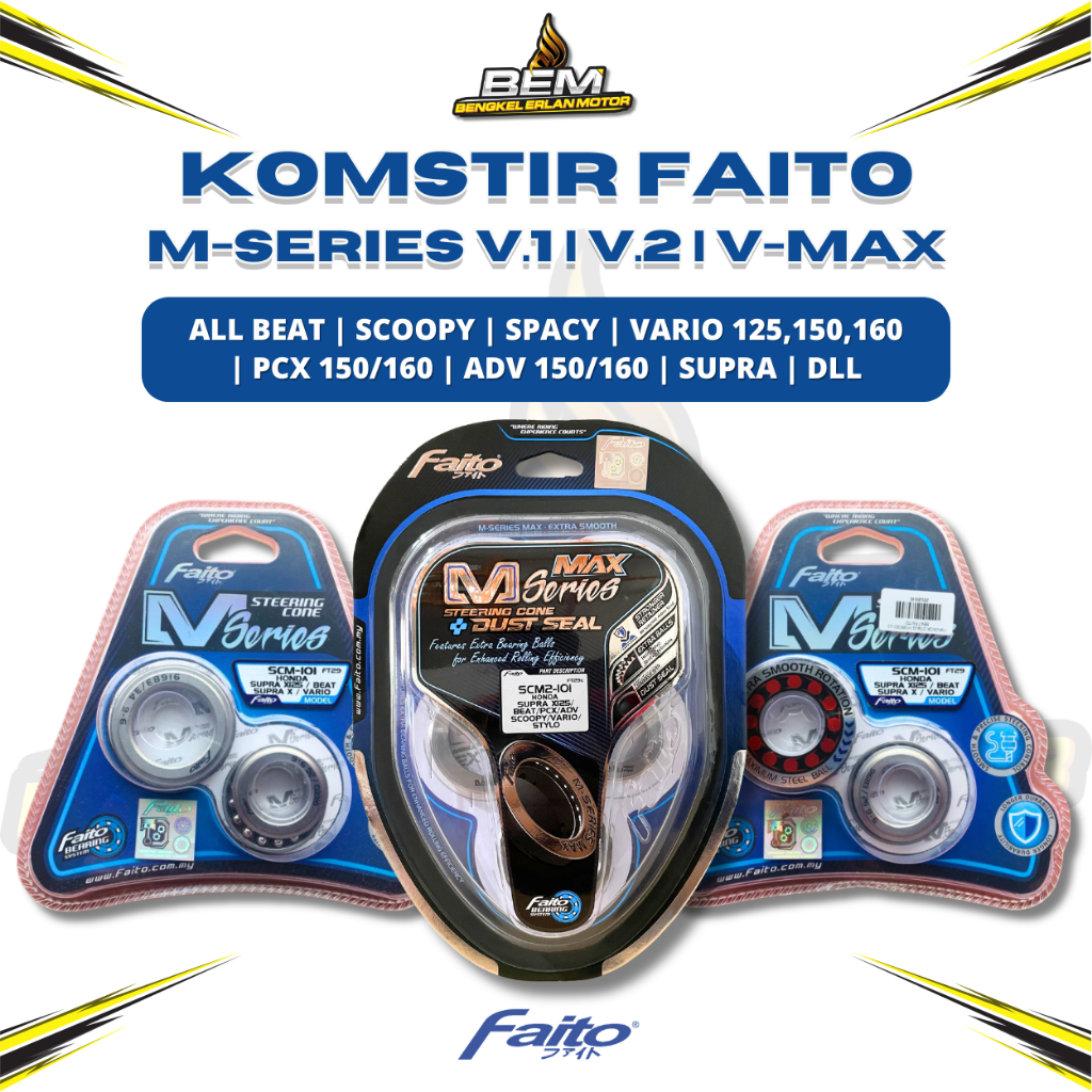 Komstir Faito M-Series Max Extra Smooth All Honda Beat, Vario, PCX, ADV, Scoopy, Spacy, Supra X DLL