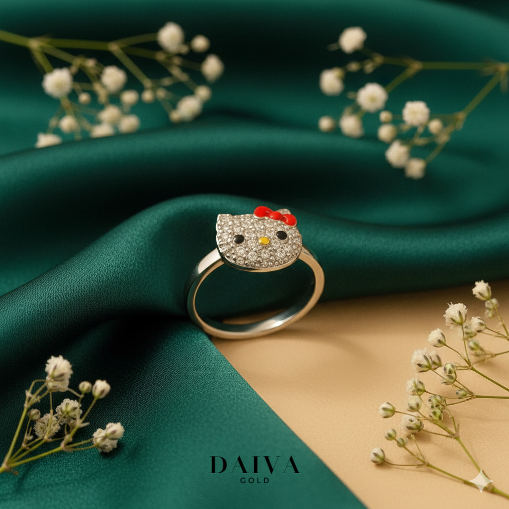 Cincin Emas Asli Anak Kittys Kadar 750/17K