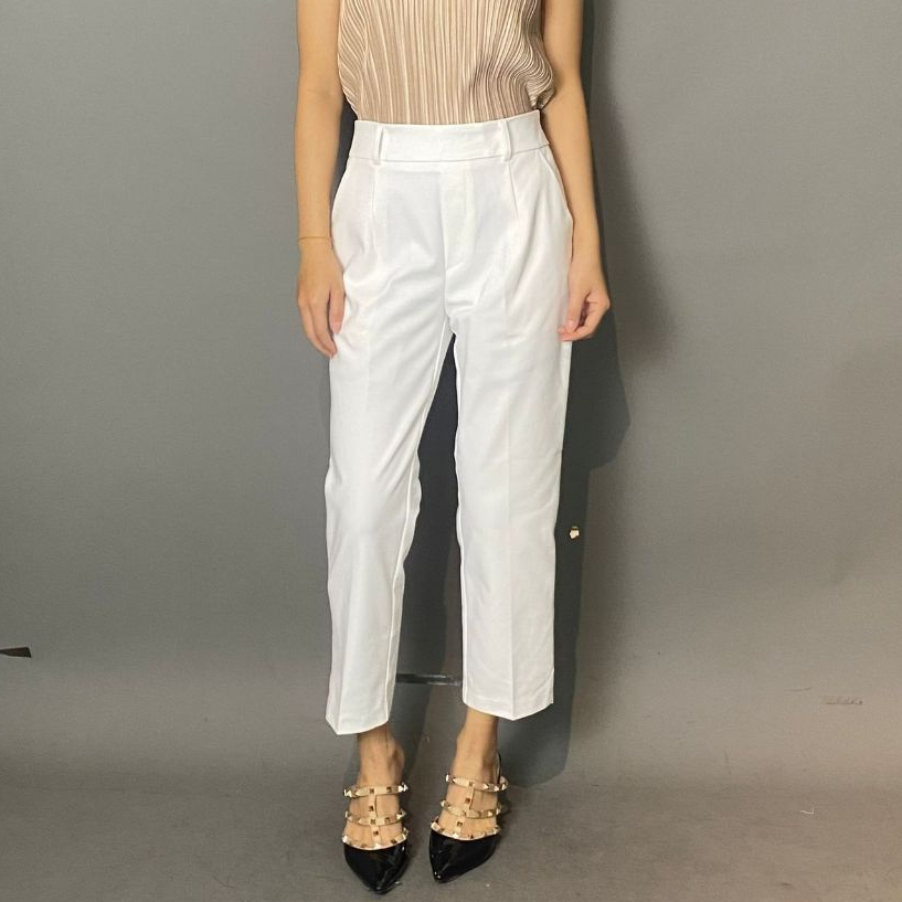 Magnolia Collection Celana Wanita Basic Chinos Pants Putih
