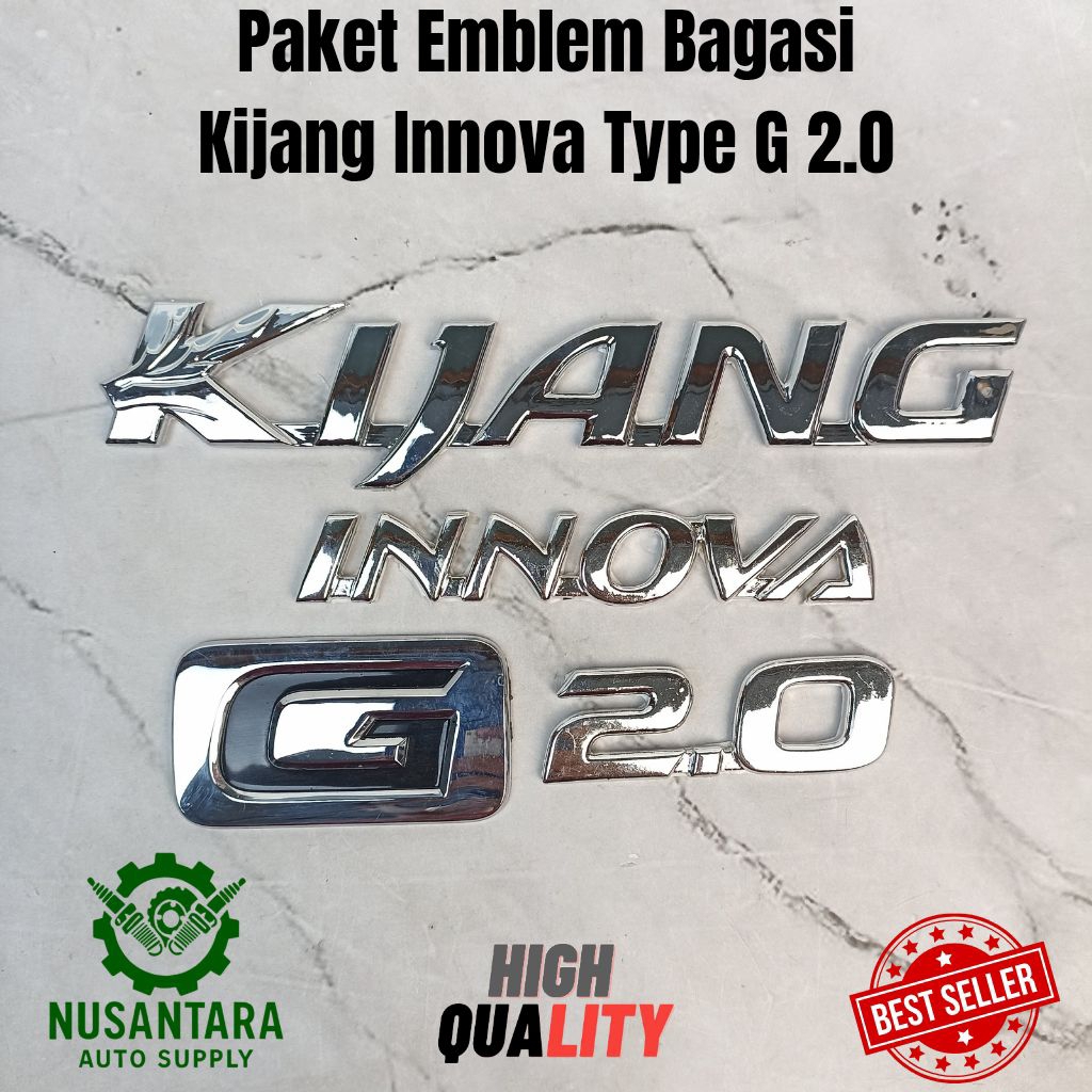 Paket Emblem Bagasi Kijang Innova (2005-2015) Type G 2.0