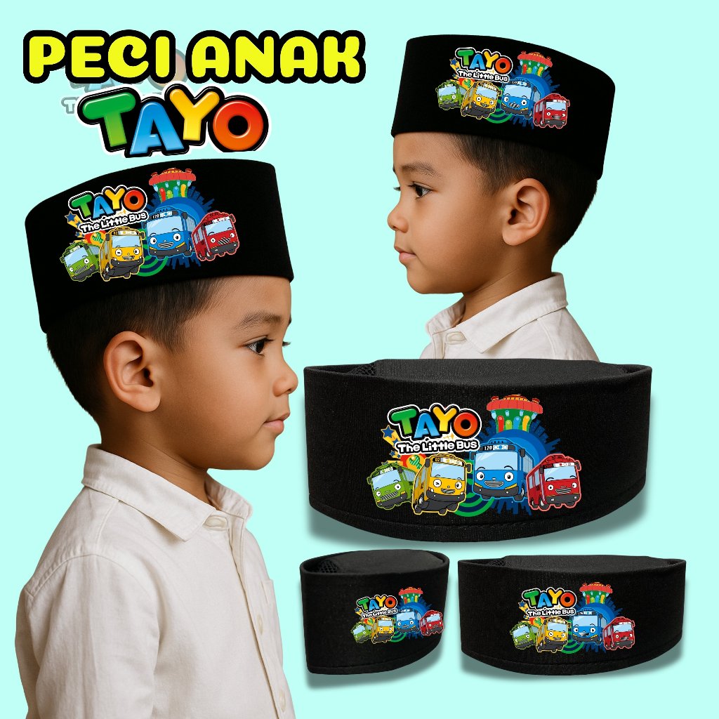 Kopyah Anak Tayo - Peci Bus Tayo - Songkok Tayo