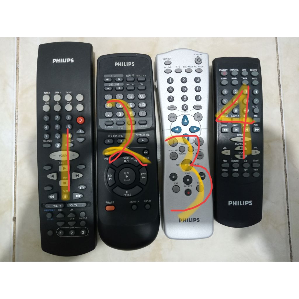 REMOTE COMPO PHILIPS ORIGINAL TERLENGKAP