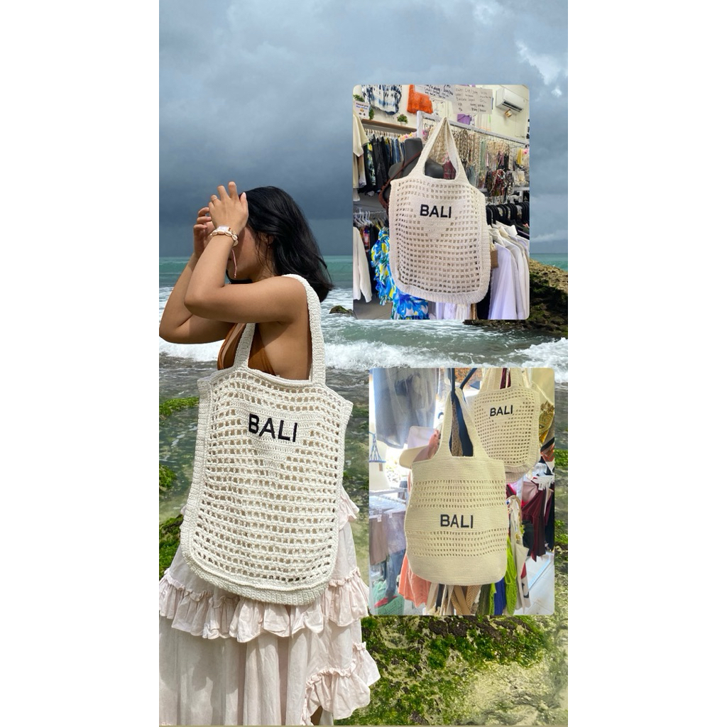 Tas Rajut Crochet Bali Handmade – Beach Bag / Tote Bag Pantai