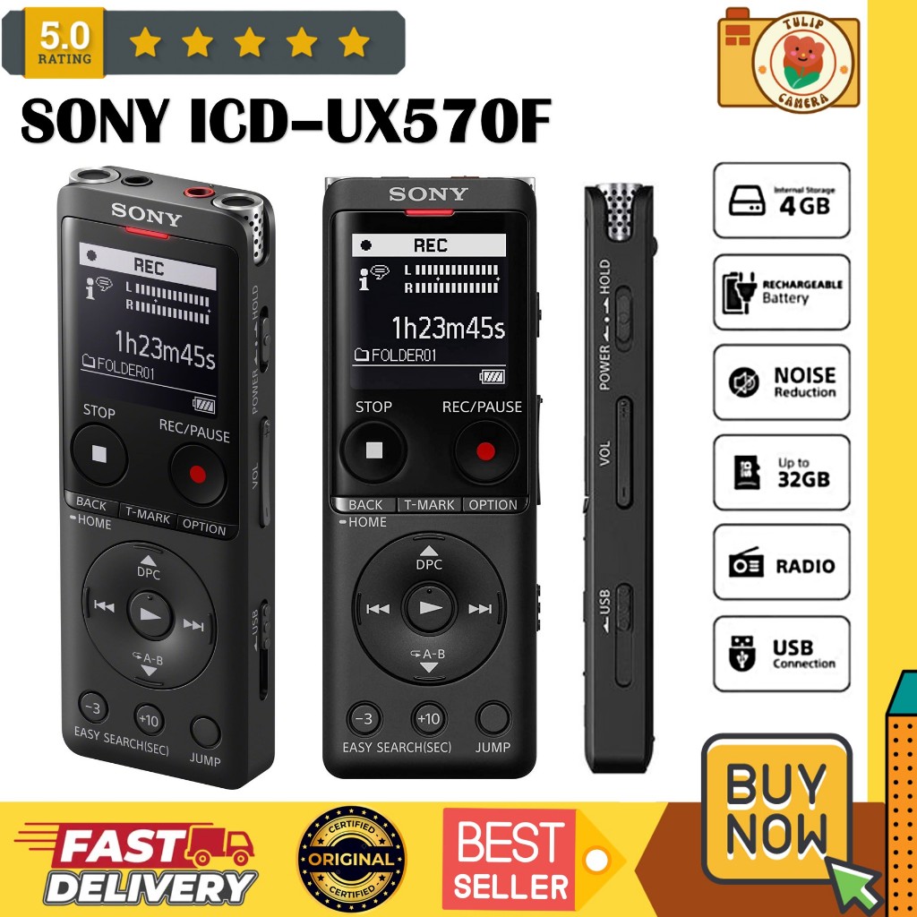 SONY ICD-UX570F Digital Voice Recorder / ICD UX570F / UX570 / UX-570