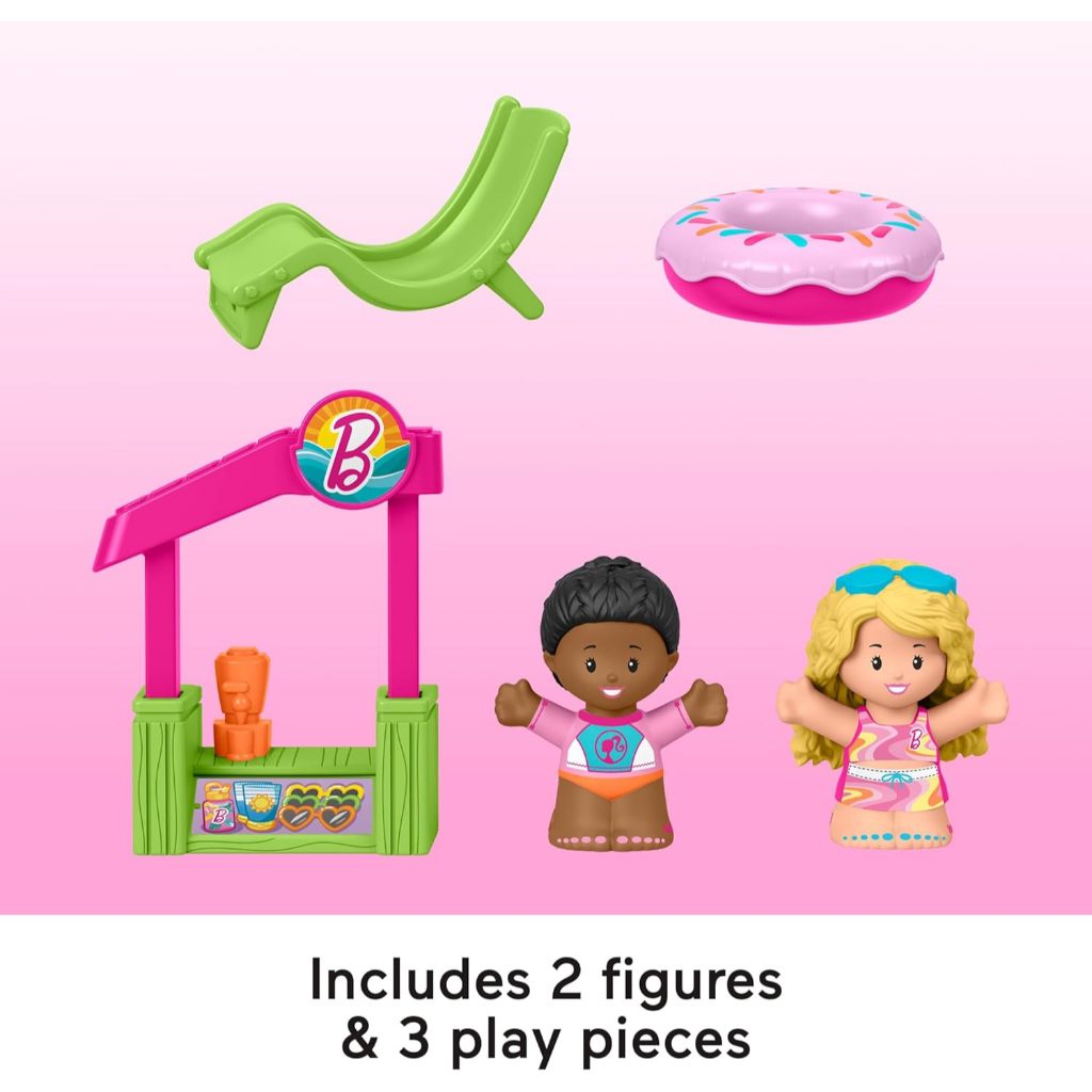 TERJAMIN ASLI MAINAN BALITA FISHER-PRICE LITTLE PEOPLE BARBIE BEACH HOUSE PLAYSET, FIGUR, DAN