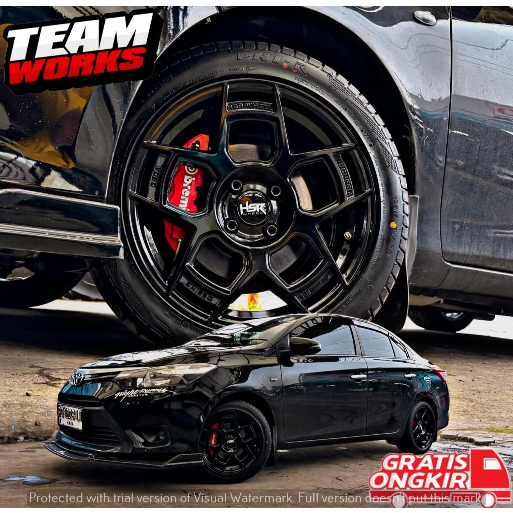 VELG MOBIL HSR DESING DECA RING 16 LEBAR 7 ET42 BUAT MOBIL VIOS IGNIS COROLLA VELK RING 16 BLACK