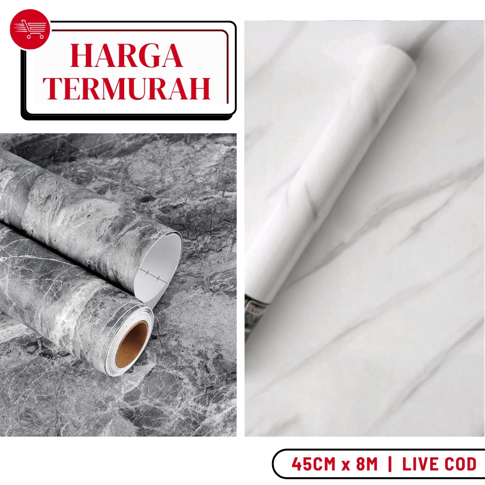 Live COD Stiker Wallpaper Dinding Wallpaper Marmer Dinding Wallpaper Marmer PVC Wallpaper Marmer Ant