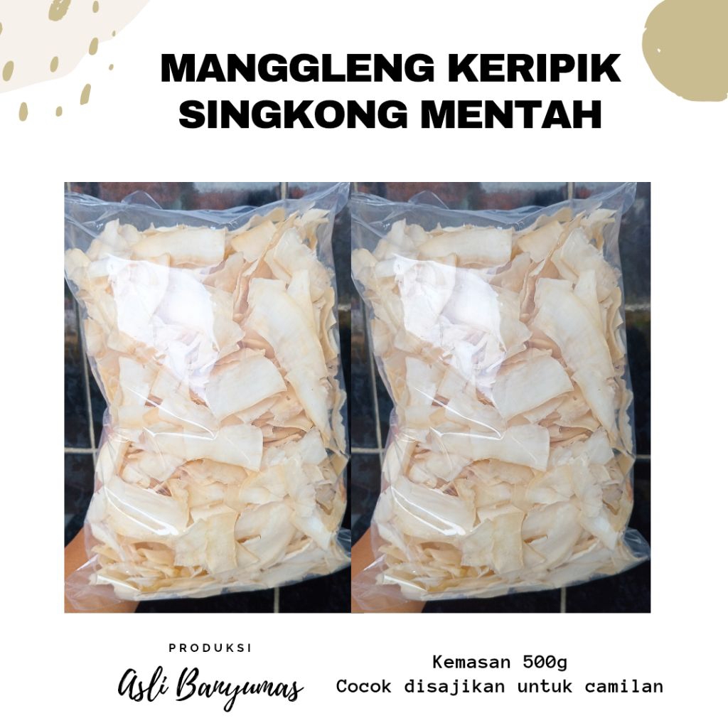 MANGGLENG KERIPIK SINGKONG MENTAH | KHAS BANYUMAS | HARGA TERJANGKAU | Free gift min. belanja 50k al