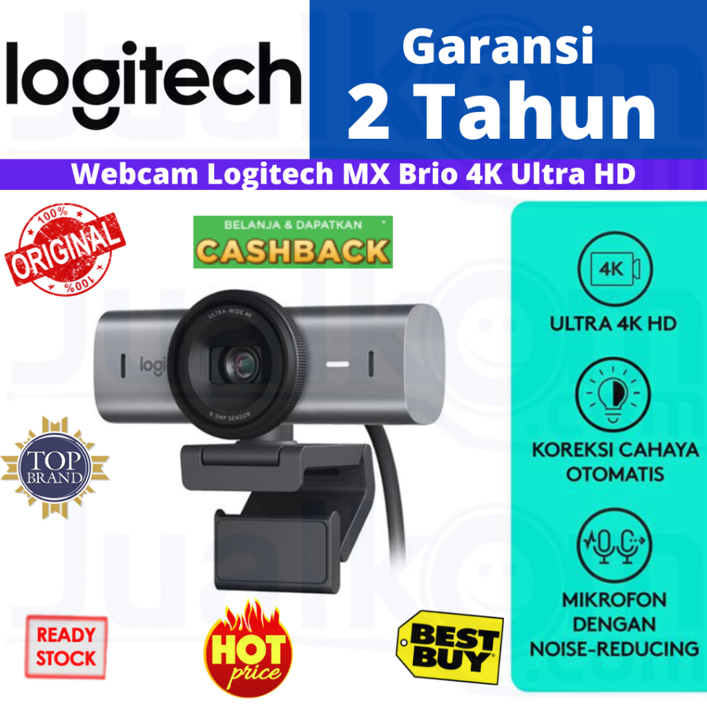 Webcam Logitech MX Brio UHD 4K 1080P 60FPS Streaming Webcam Noise Cancelling