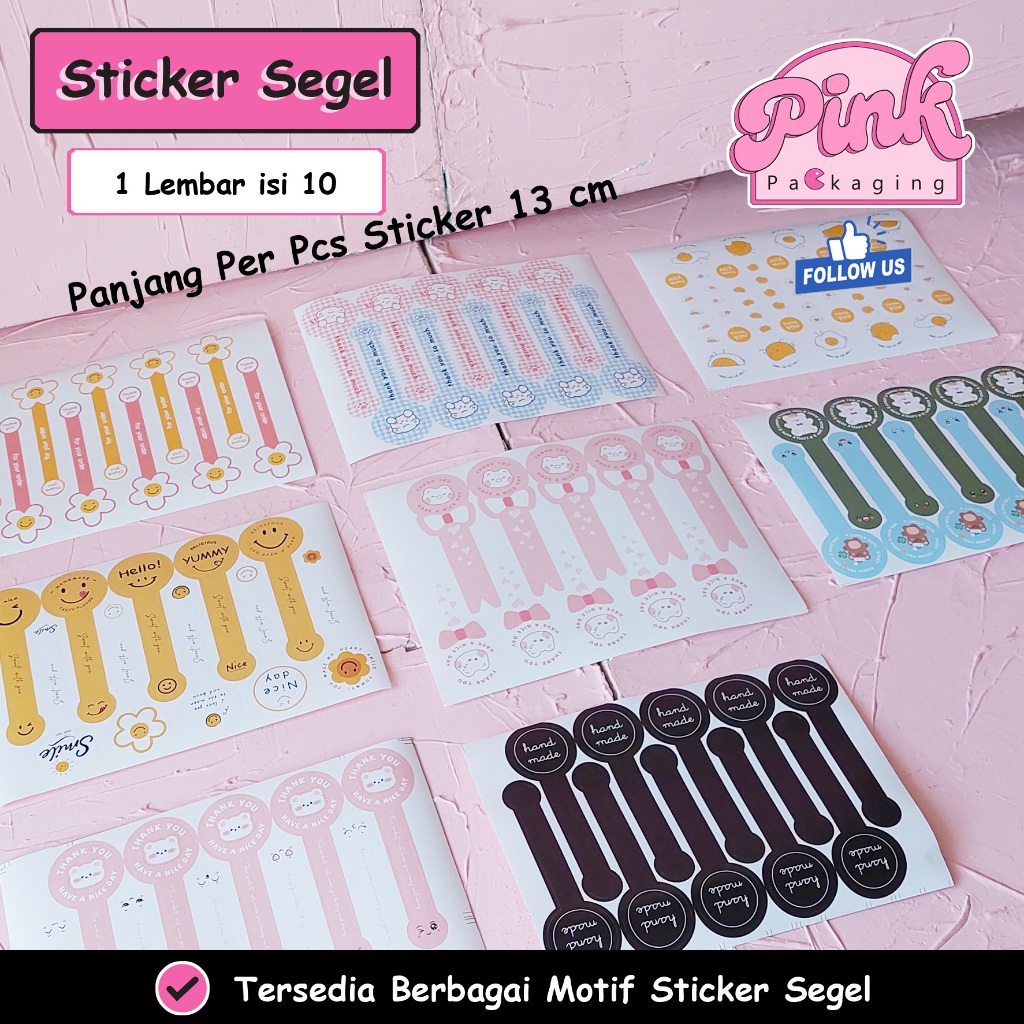 Stiker Segel Label Kemasan Box Makanan & Botol Minuman Label Thank You / Terima Kasih