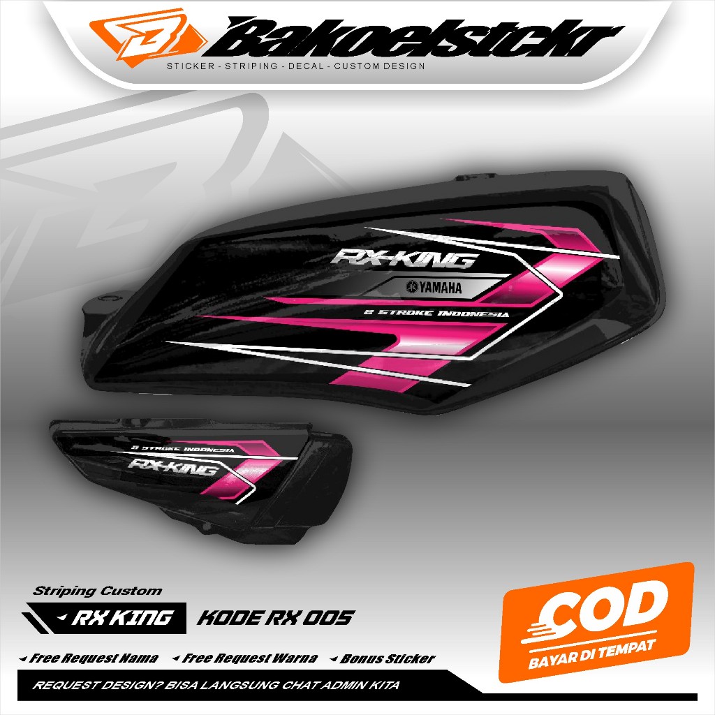 STRIPING RX KING CUSTOM - STRIPING RX KING TRANSPARAN HOLOGRAM - RX 005