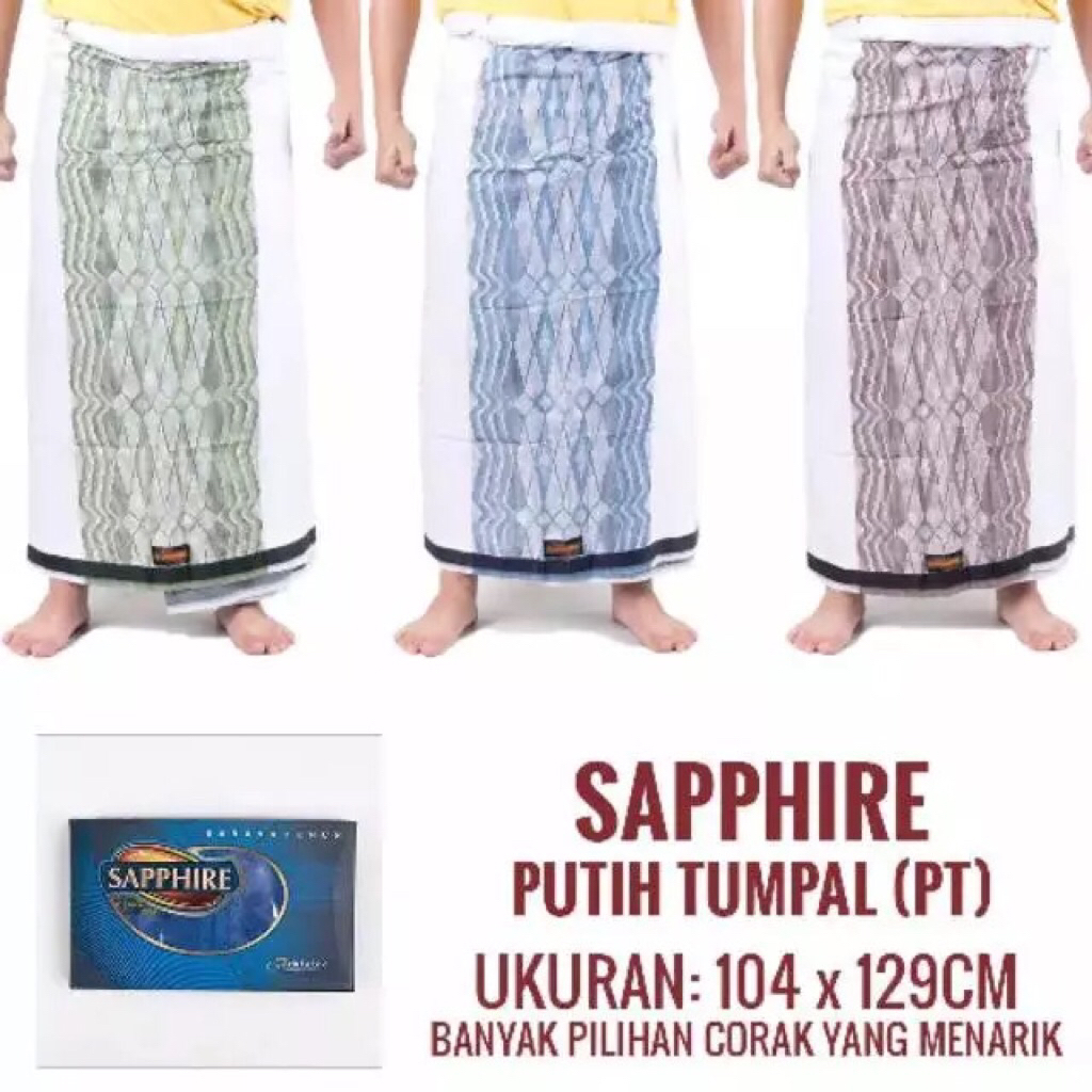 Kain sarung tenun UKHUWAH seri warna Putih