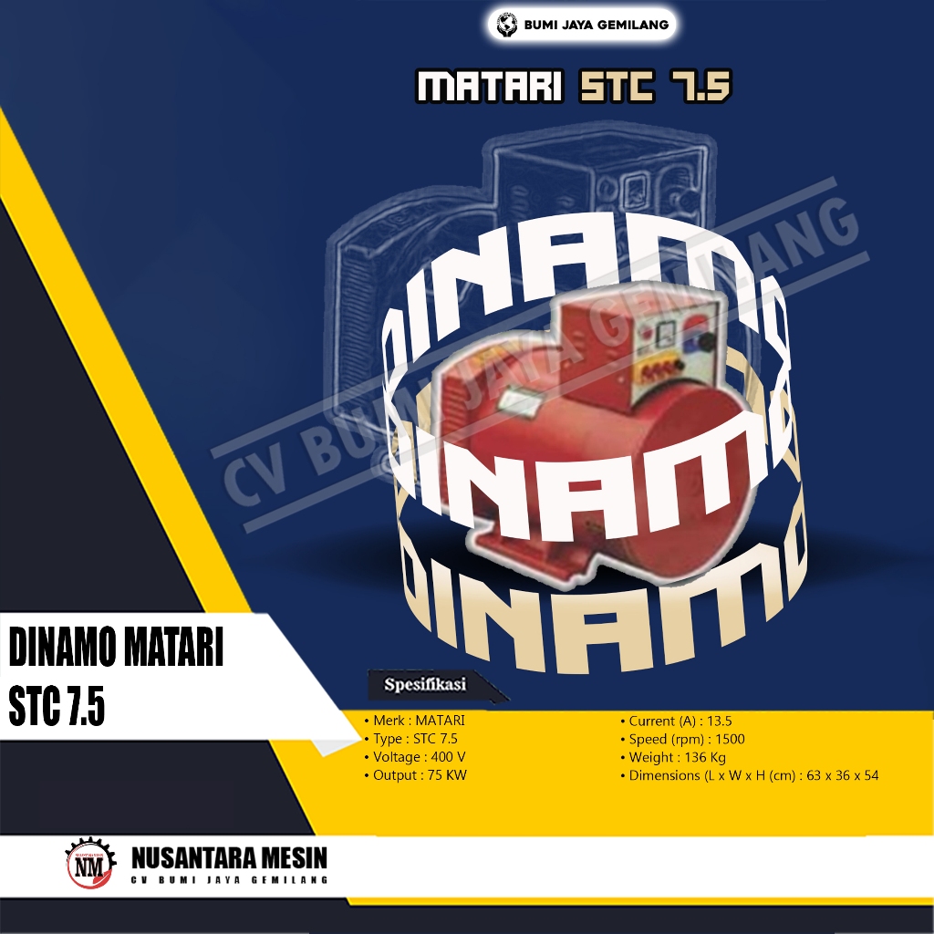 ALTERNATOR / DINAMO MATARI STC 7.5