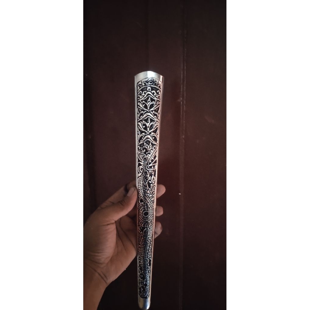 pendok bunton jogja motif naga sepuh perak 0,3mm