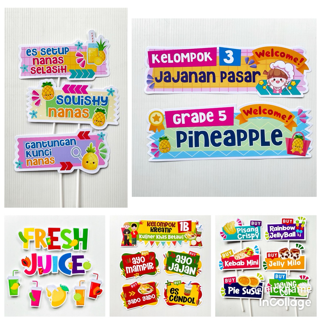 DEKORASI MARKET DAY CUSTOM SATUAN TULISAN DEKORASI MARKET DAY PAPER ONLY