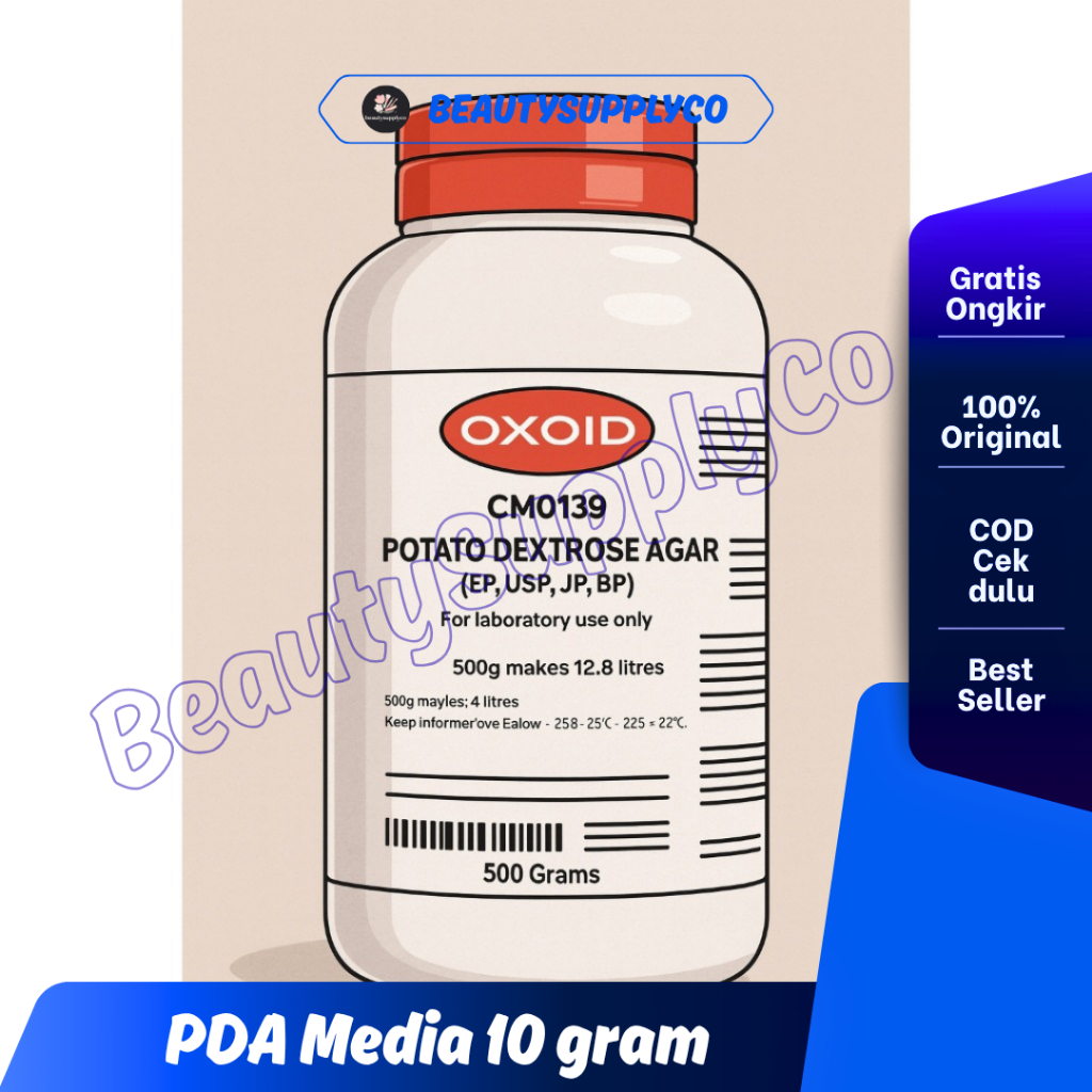 PDA Media 10 gram/ Potato Destrose Agar 10 gram