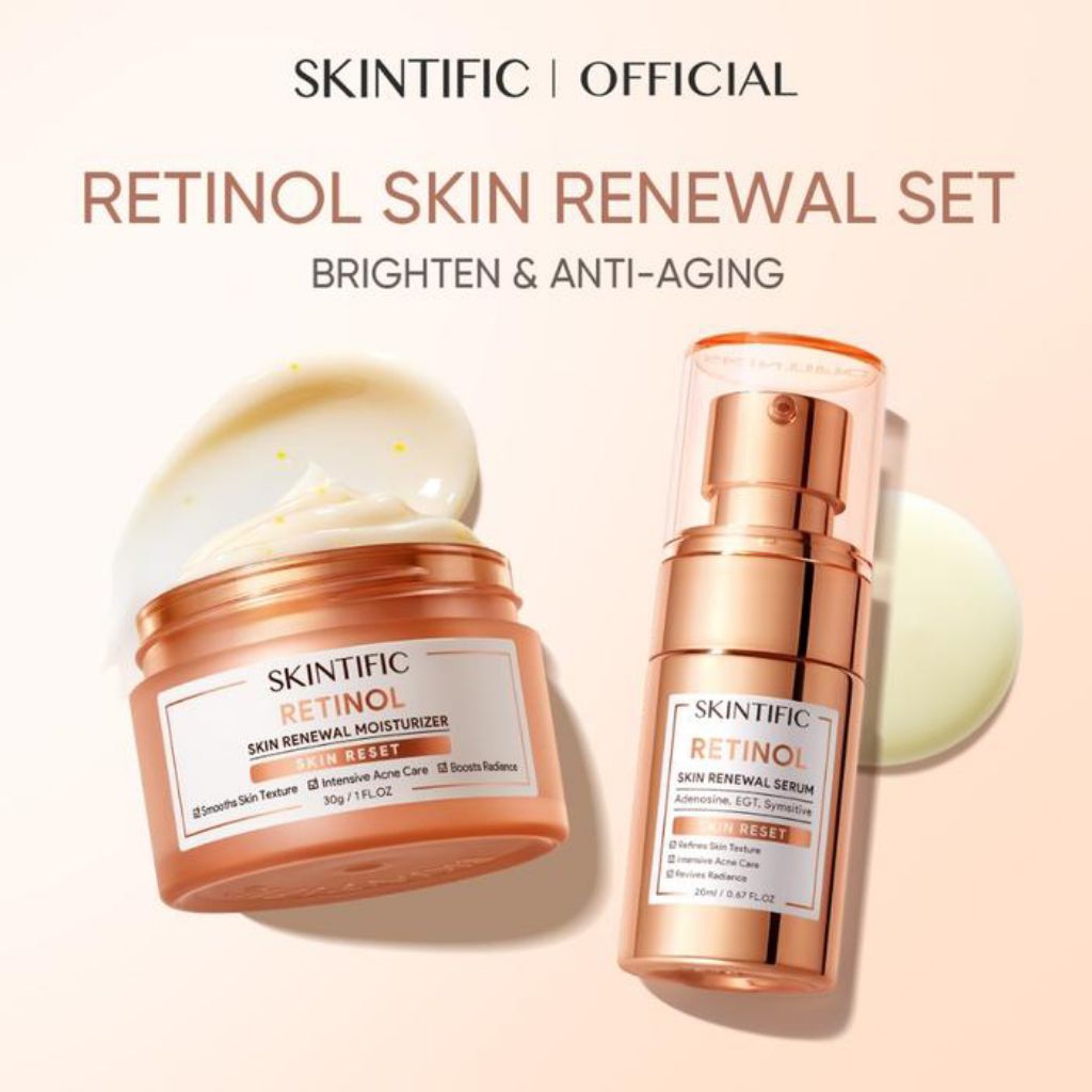 Skintific -retinol moist+serum retinol skintific