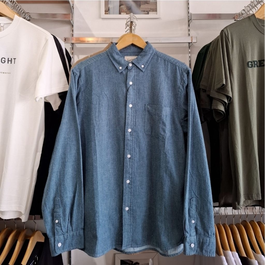 Kemeja lengan panjang polos greenlight original terbaru
