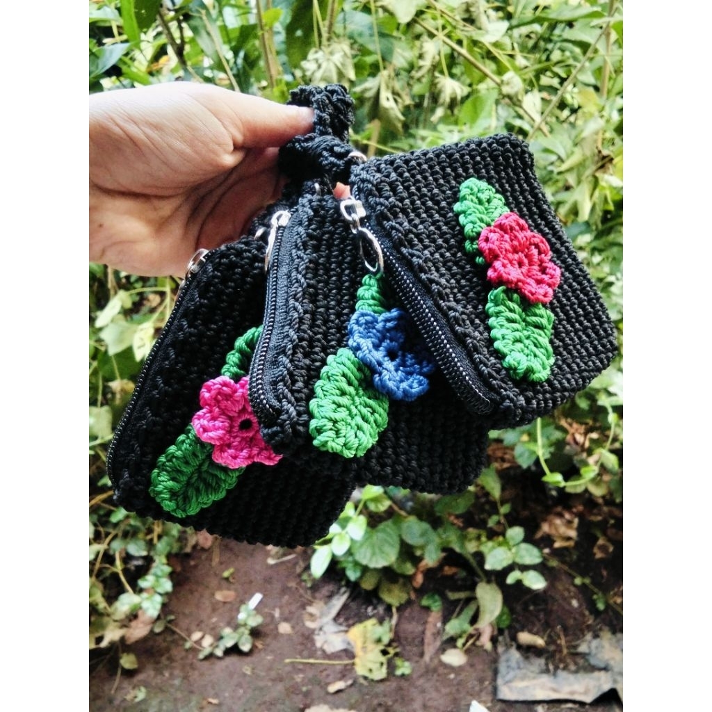 Dompet koin dompet rajut handmade