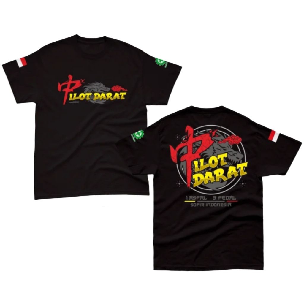 Kaos Pilot Darat X Mahjong Kaos Sopir Indonesia 1 Aspal 3 Pedal Baju Kaos Pria