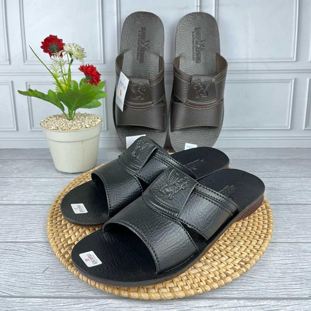 SANDAL KULIT PRIA KING POLO ORIGINAL SANDAL SLOP PRIA TERLARIS