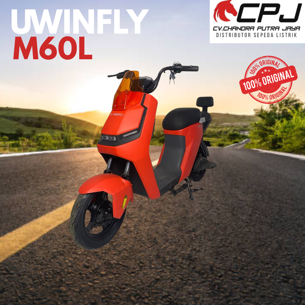 SEPEDA LISTRIK UWINFLY M60L LITHIUM BATERAI 100% ORIGINAL BERKUALITAS DAN BERGARANSI RESMI ( UWINFLY