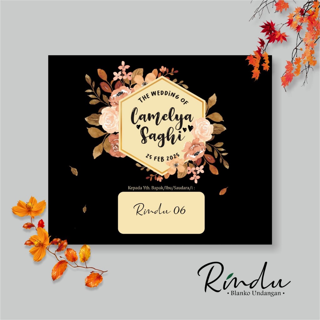 Rindu 06 Blanko Undangan | Free File Setting