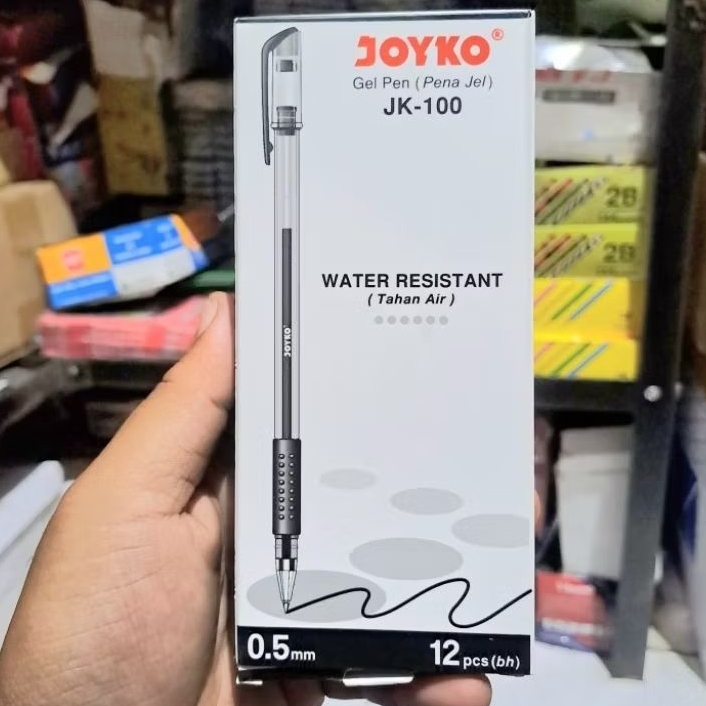 joyko 1 pack (JK-100) pulpen gel,pulpen cair murah Stationery alat tulis 1 lusin
