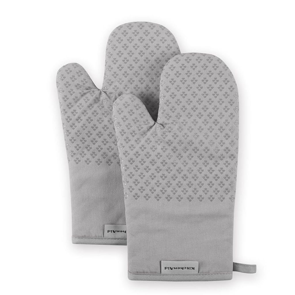 KitchenAid Asteroid Oven Mitt Set, 7"x12.5", Grey, 2 Piece
