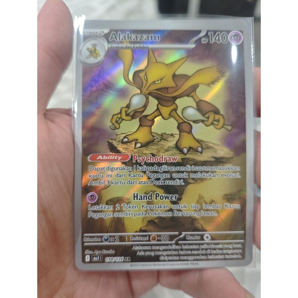 alakazam AR ma1 138/126 tcg pokemon indo