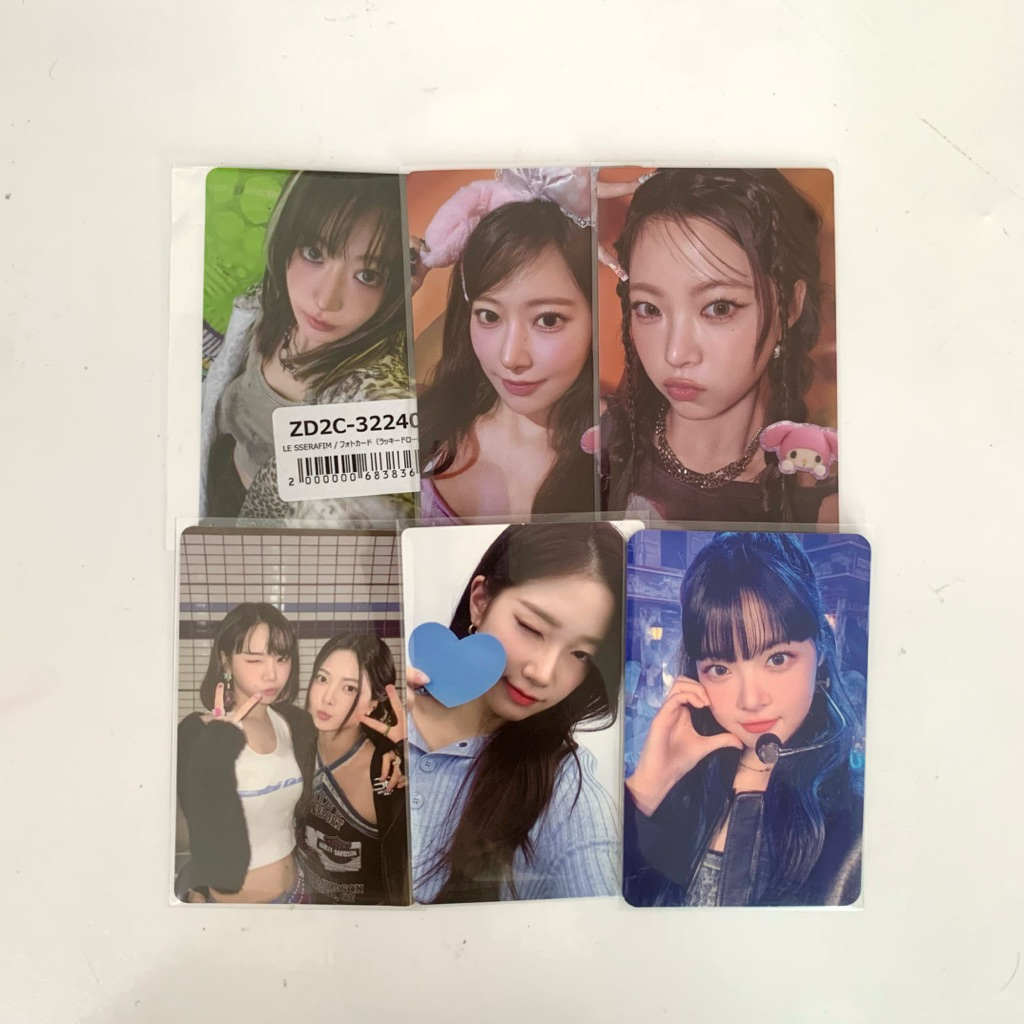 photocard official le sserafim chaewon kazuha yunjin sakura eunchae yupi unforgiven easy antifragile