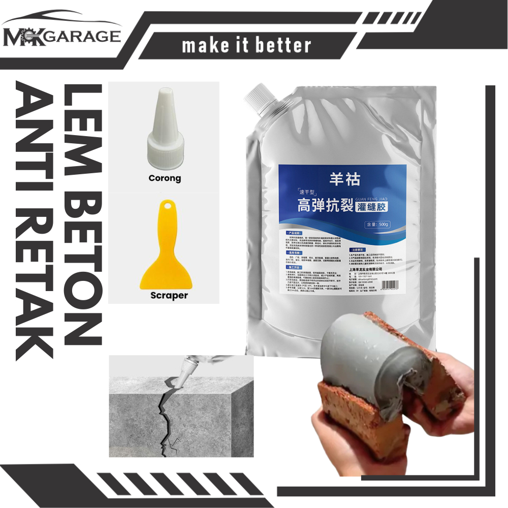 [MKGarage] Lem Beton Anti Retak Cepat Kering - Perekat Beton Dinding Tembok Retak - Lem Anti Bocor