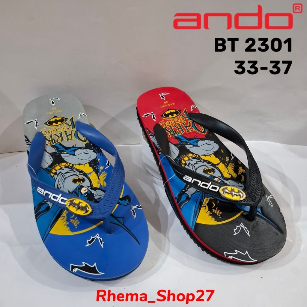 ANDO BT2301 | ANDO CROSS #TERBARU Sandal Jepit Anak Tanggung Ando BT2301 & Ando Cross (33-37) 100% O