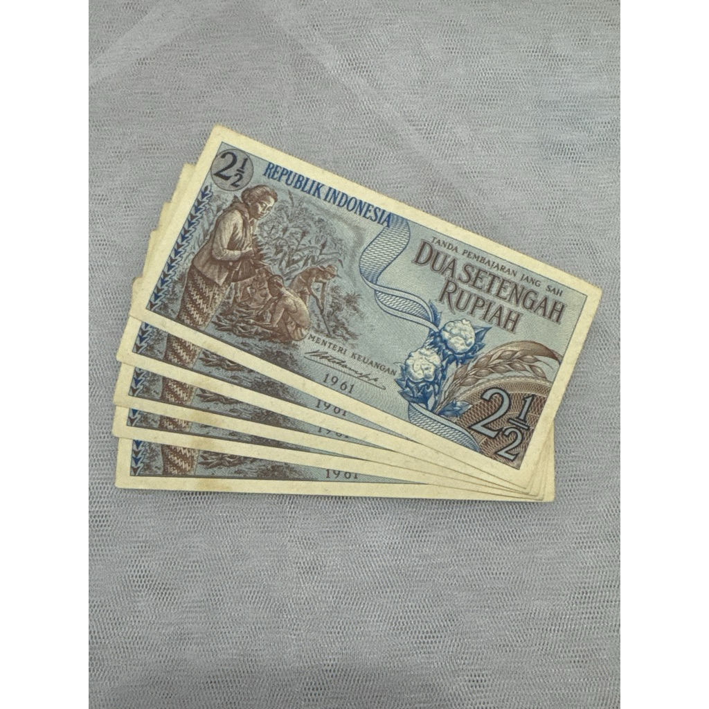 Uang Kertas Kuno 2,5 Rupiah 1961
