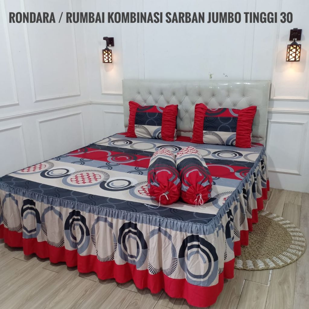 sprei rumbai kombinasi ukr 180x200x30
