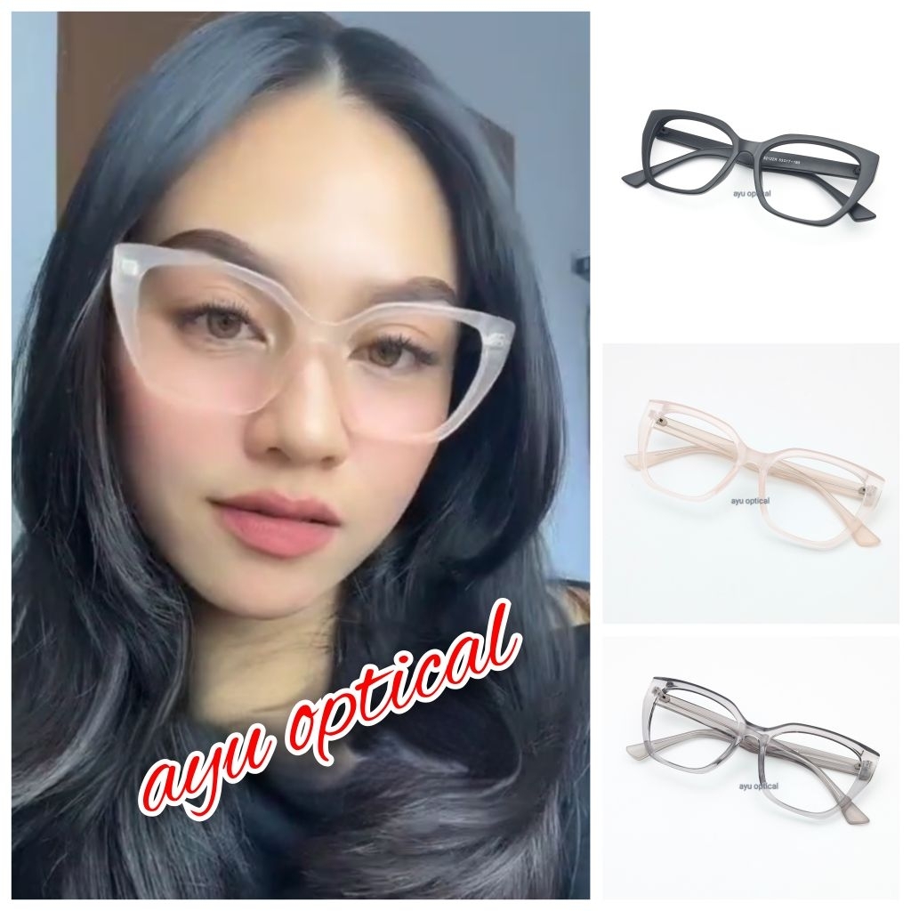 kacamata cat eye wanita bisa minus, normal dan slinder frame 5212