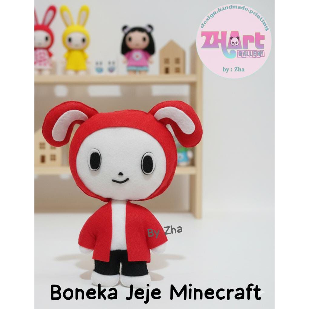 Boneka Flanel JJ Mikey Minecraft dan yang lainnya