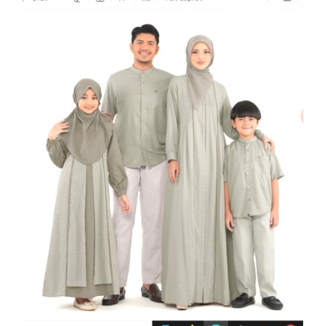 MAUDIA KOKO DEWASA DAN GAMIS DEWASA SARIMBIT NIBRAS TERBARU WARNA LIGHT OLIVE,LILAC