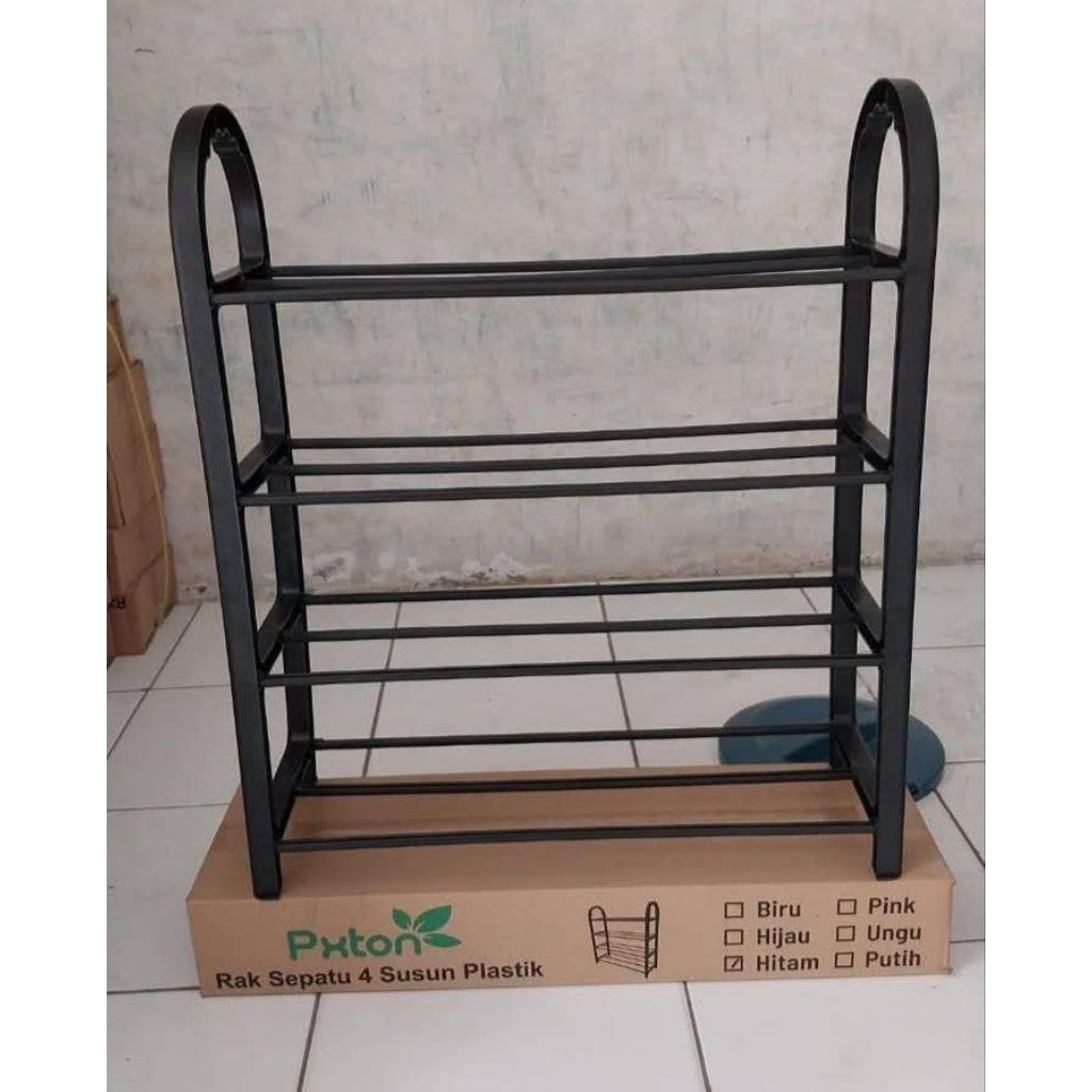 Rak sepatu Pxton 4 susun Rak sepatu kuat