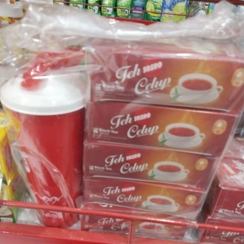 Teh Sosro Celup Black Tea 15 Teabags Berhadiah Botol Minum