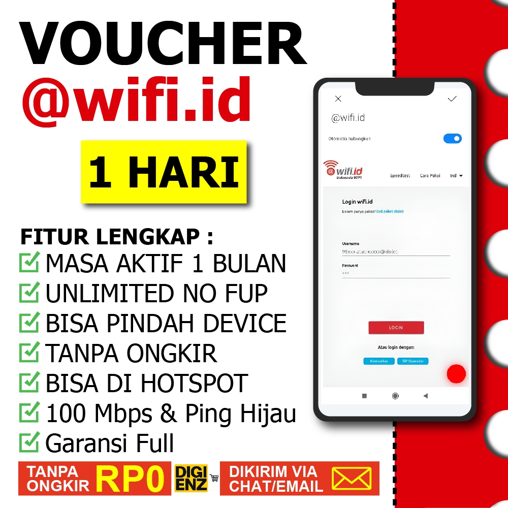 Wifi id 1 Hari Unlimited 100 Mbps Bergaransi