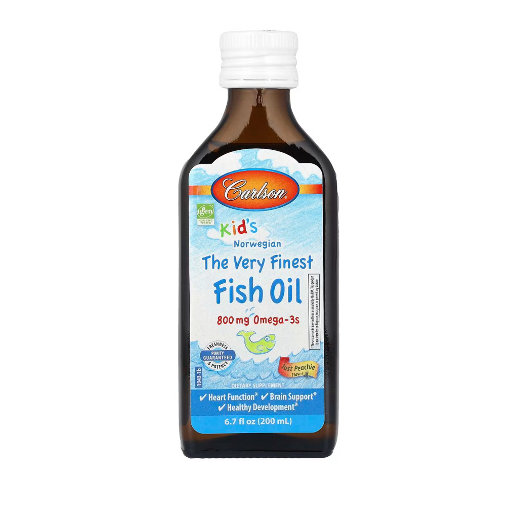 CARLSON KIDS NORWEGIAN THE VERY FINEST FISH OIL MINYAK IKAN CARLSON 800 MG OMEGA 3 6.7 FL OZ 200 ML