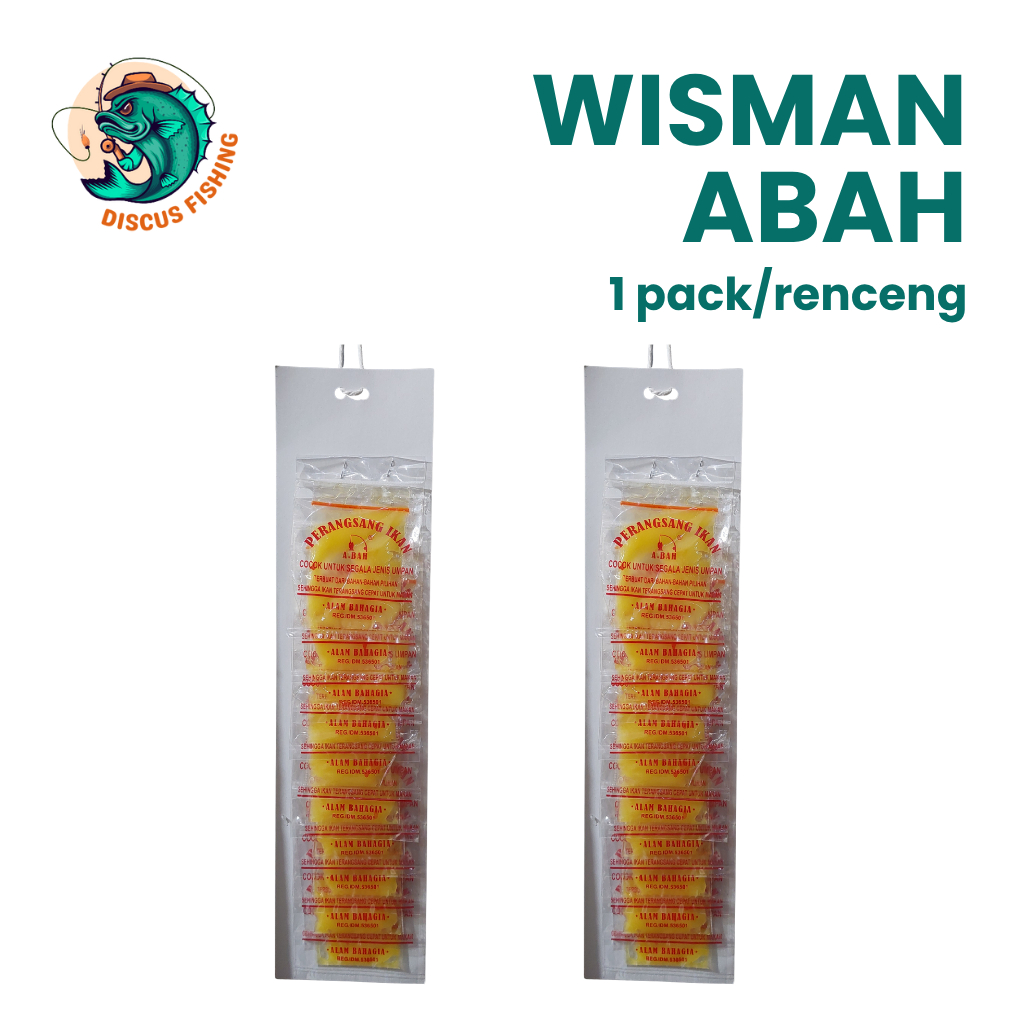 Perangsang Wisman Abah Kuning 1 Renceng/Pack (isi 10 pcs) - Umpan Pancing Wisman Abah