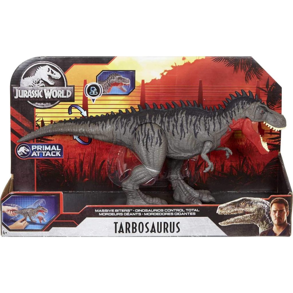 Mattel Jurassic World Massive Biters Dinosaur Action Figure, Tarbosaurus Large Dino Toy