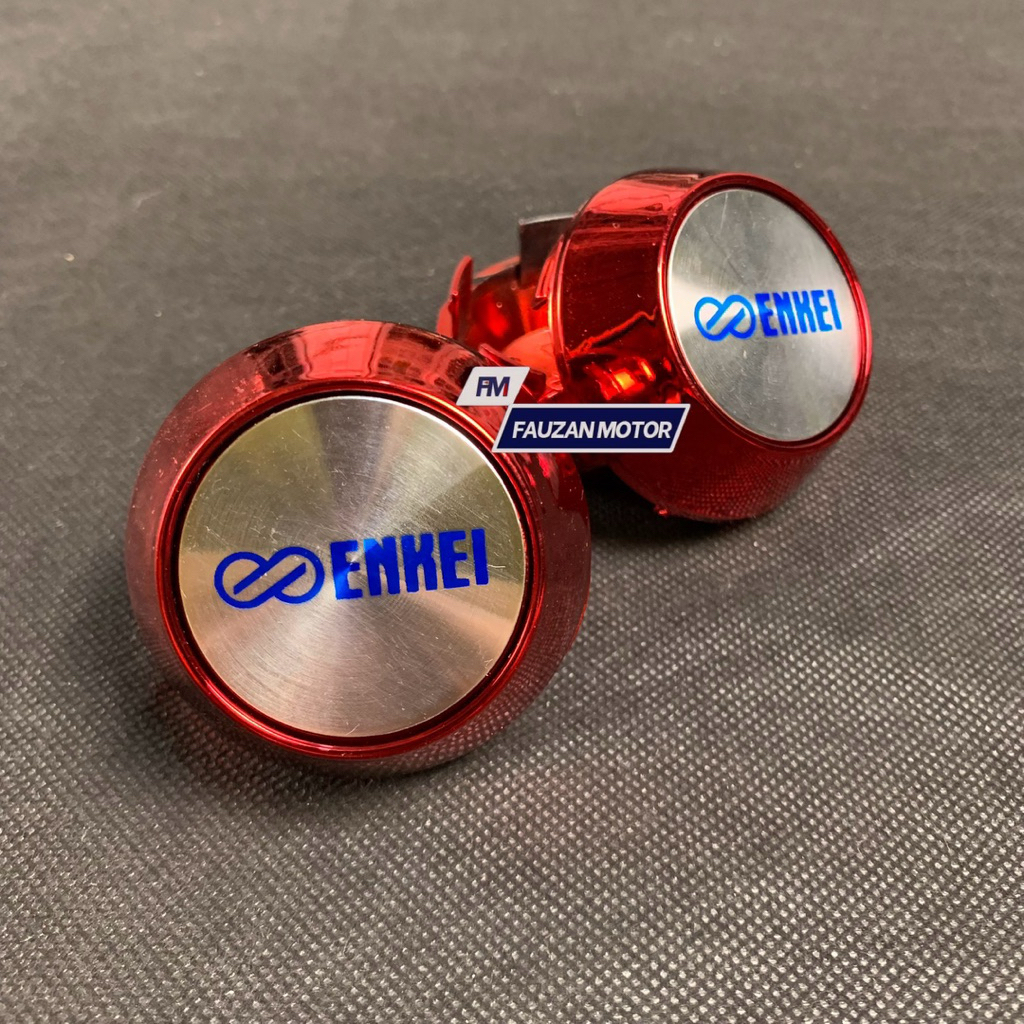 Dop Roda Dop Velg Racing Enkei Merah Kerucut Variasi Diameter Untuk Ukuran 6,5 CM 6,8 CM