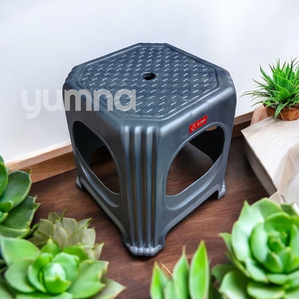 [ Termurah 6 pcs ] Bangku plastik pendek abu abu  6 pcs bangku kecil bangku pendek bangku teras bang