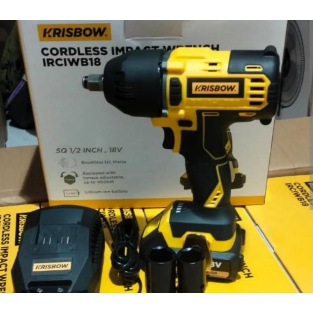 Krisbow mesin Impact Wrench Cordless