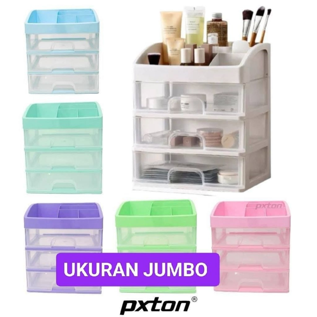 Rak Kosmetik Pxton Jumbo RAK LACI 3SUSUN PXTON